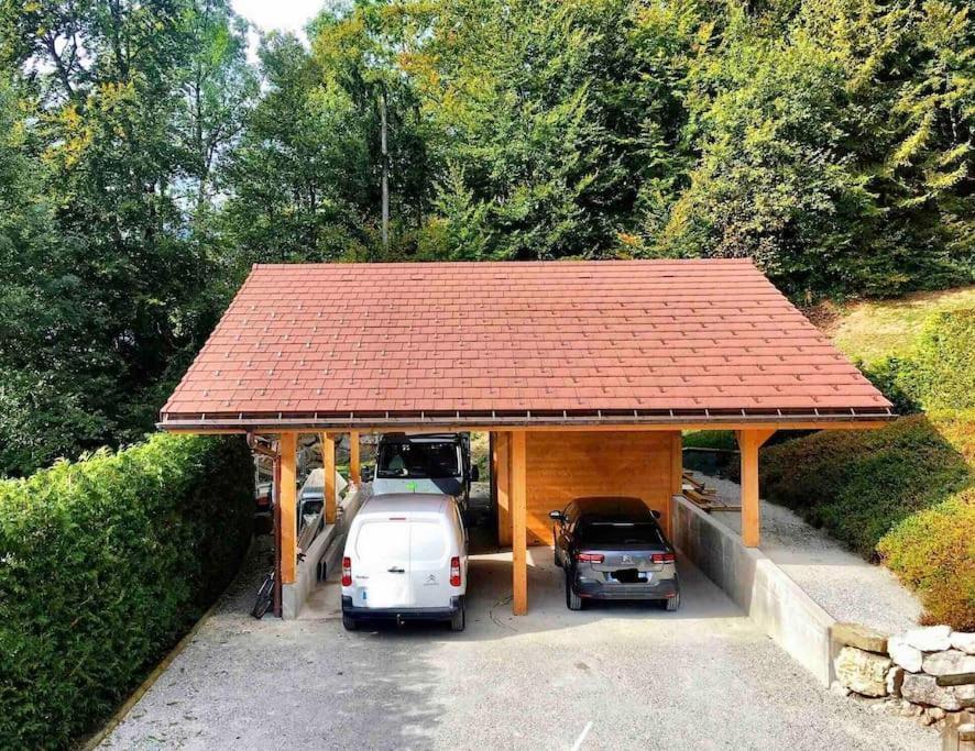 Androsace Appartement Dans Chalet Bois Avec Jacuzzi Privatif Terrasse Et Vue Montagne Les Villards-sur-Thones Exterior foto
